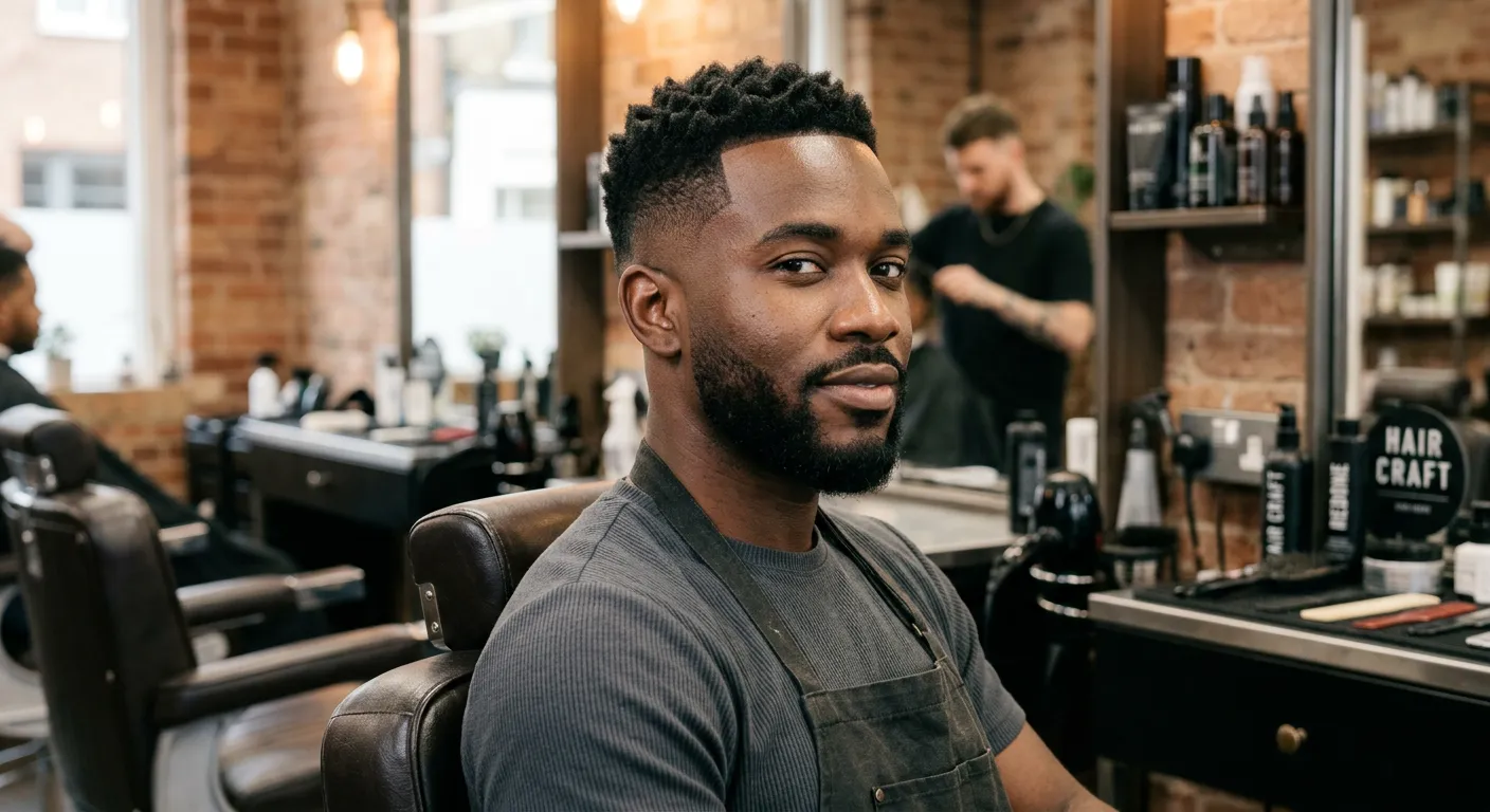 burst fade haircut hairstyle photo