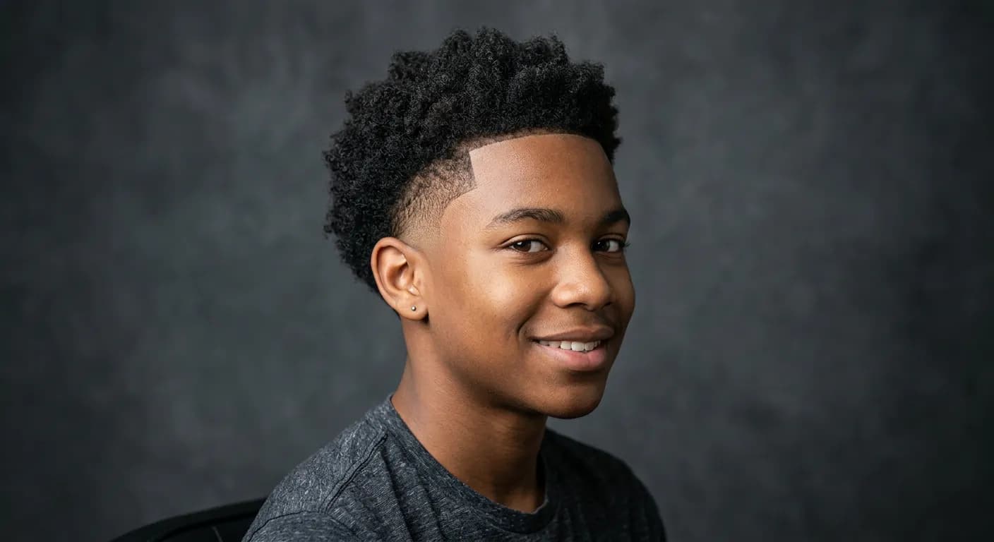 burst fade haircut hairstyle photo