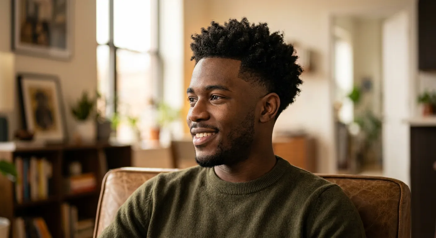 burst fade haircut hairstyle photo