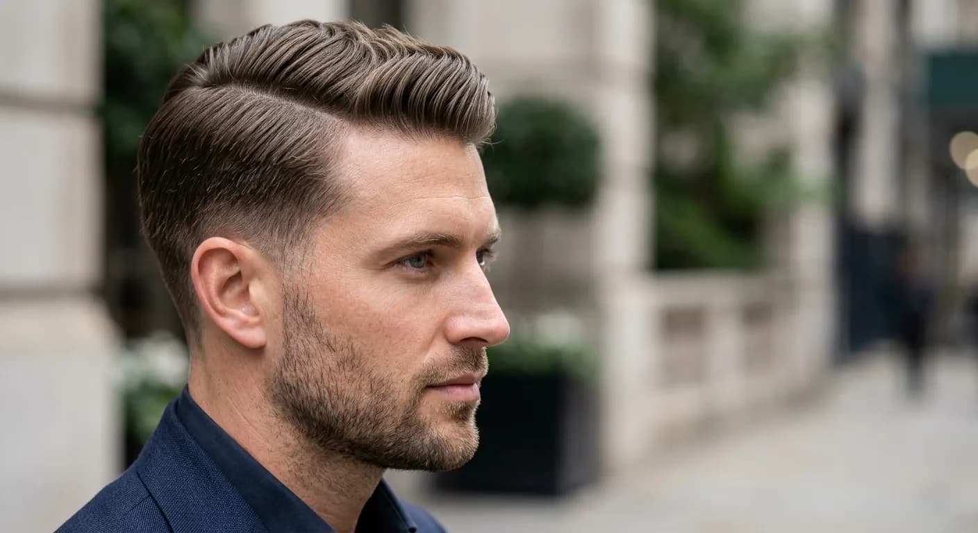 comb over haircut hairstyle photo