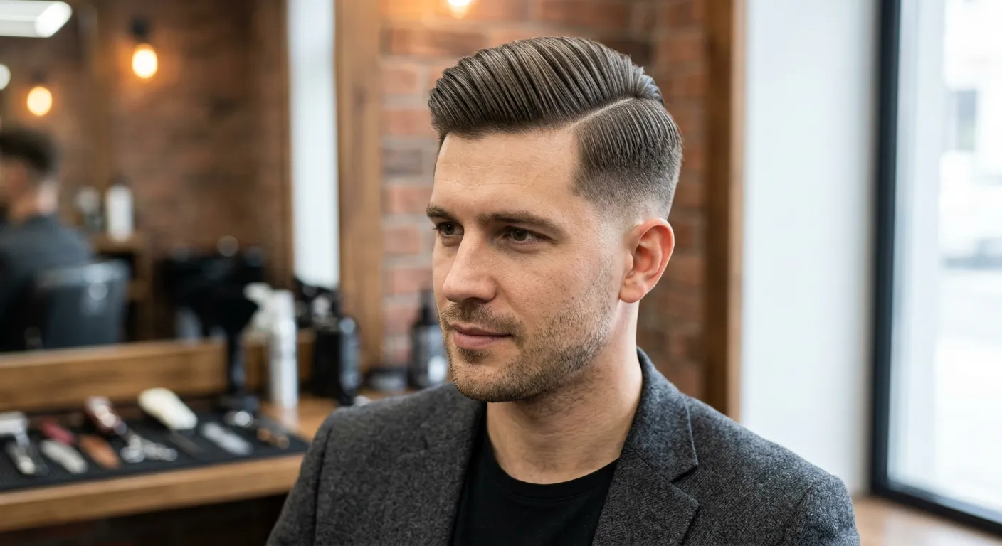 comb over haircut hairstyle photo