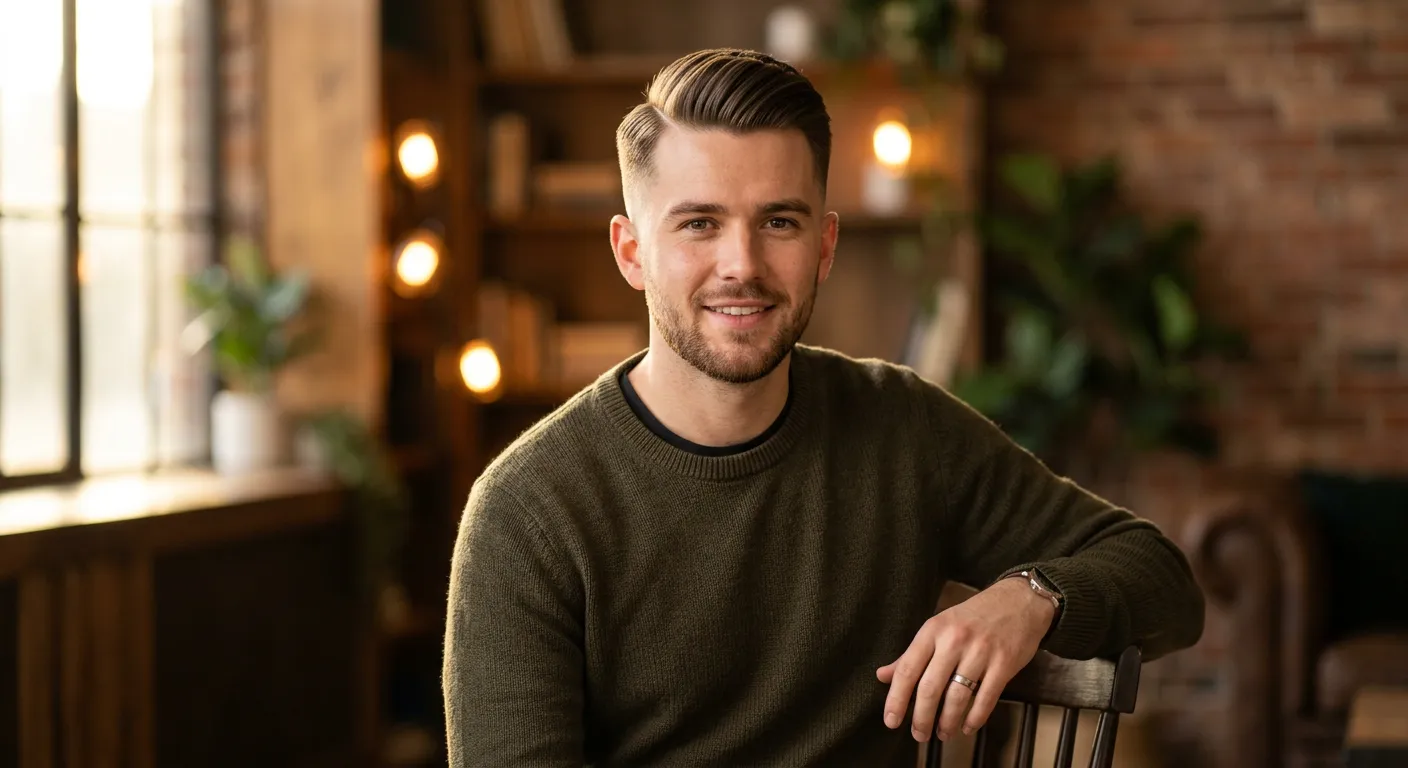 comb over haircut hairstyle photo