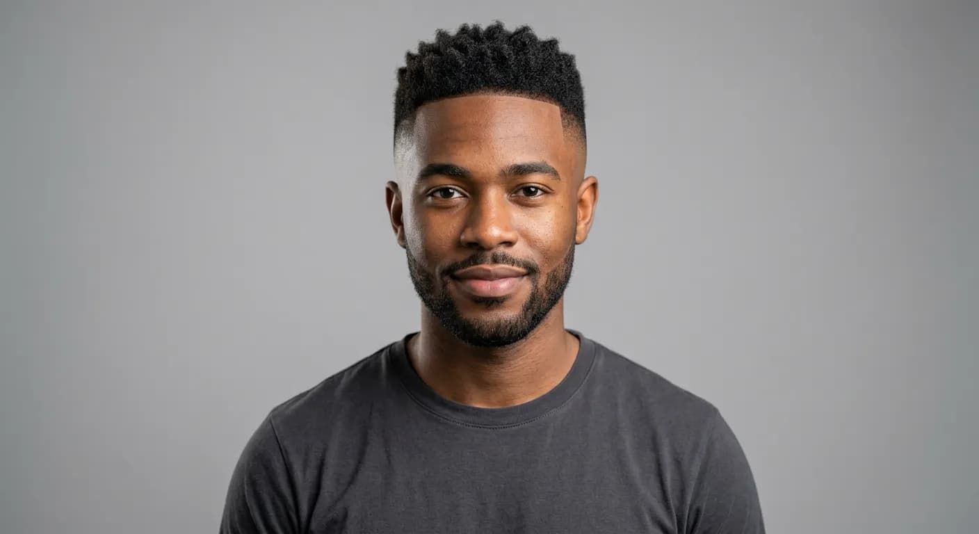 fade haircut men hairstyle photo