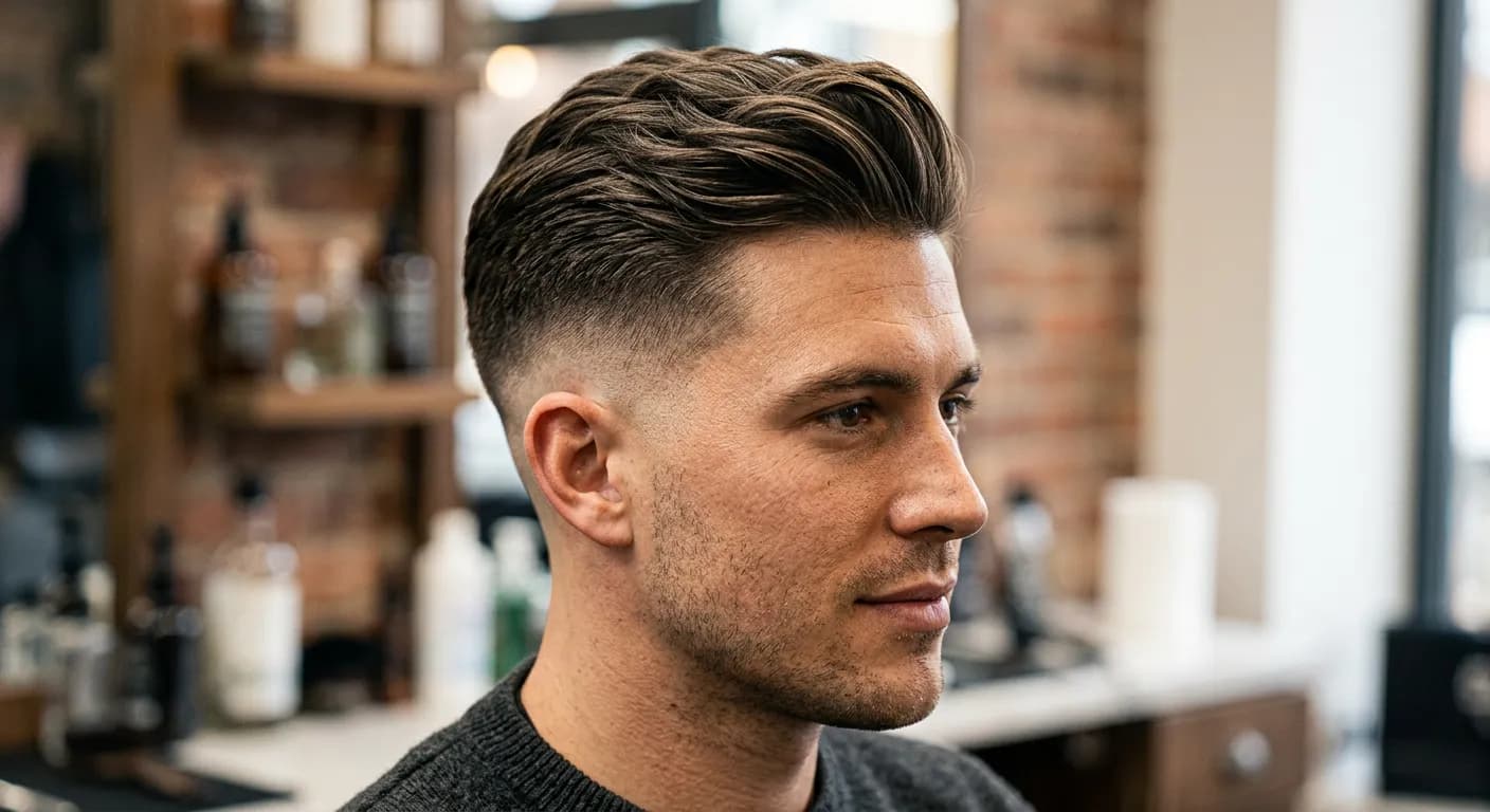 fade haircut men hairstyle photo