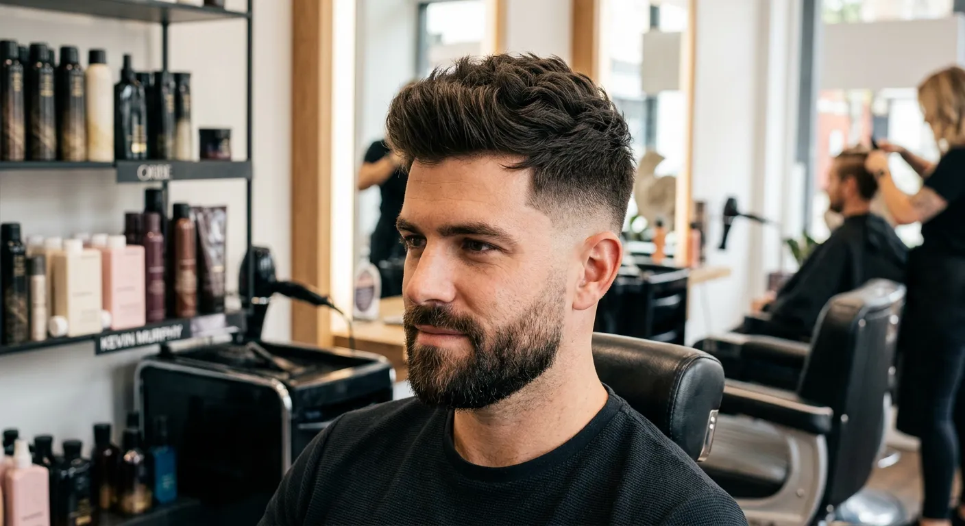 fade haircut men hairstyle photo