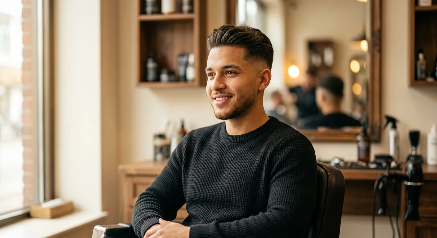 fade haircut men hairstyle photo