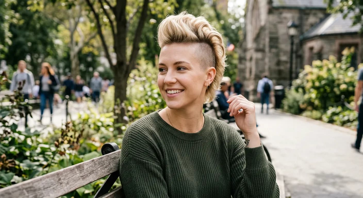 faux hawk haircut hairstyle photo