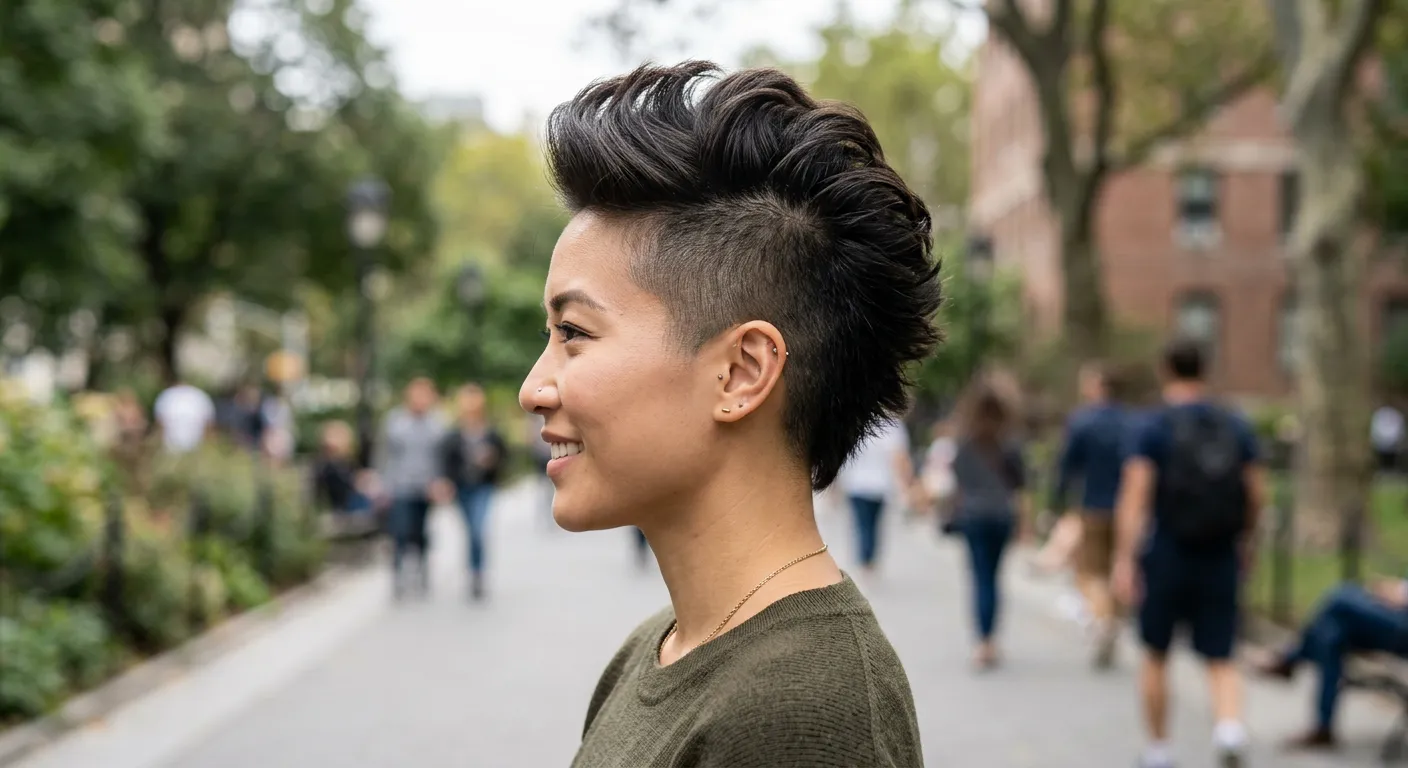 faux hawk haircut hairstyle photo
