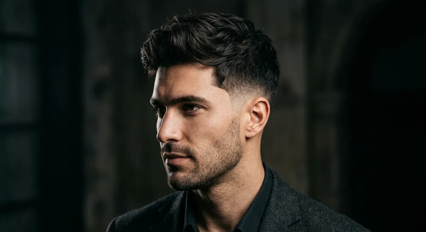 high taper haircut hairstyle photo