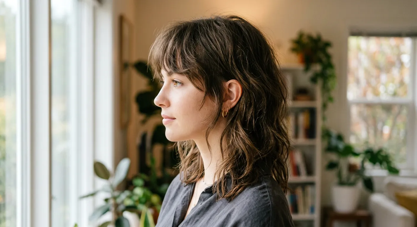 messy fringe haircut hairstyle photo