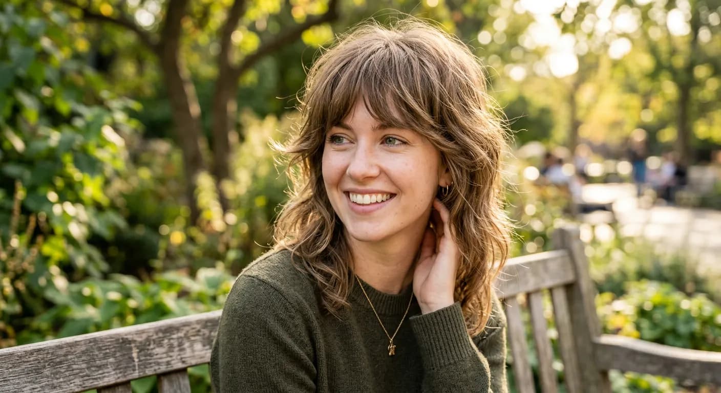 messy fringe haircut hairstyle photo