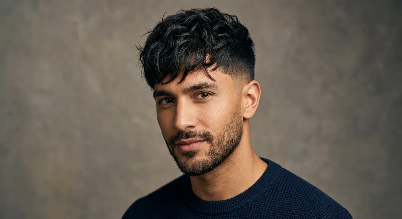 messy fringe haircut hairstyle photo