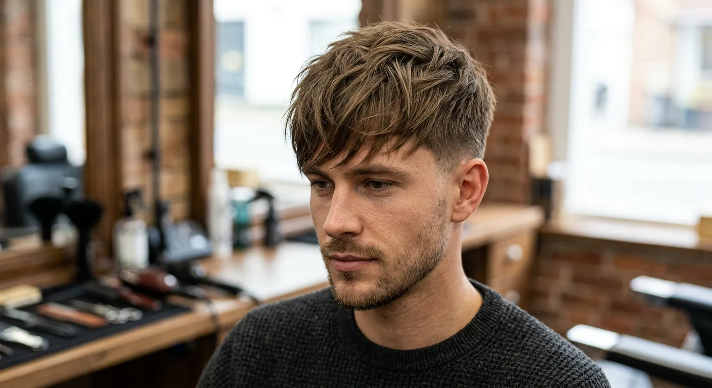 messy fringe haircut hairstyle photo