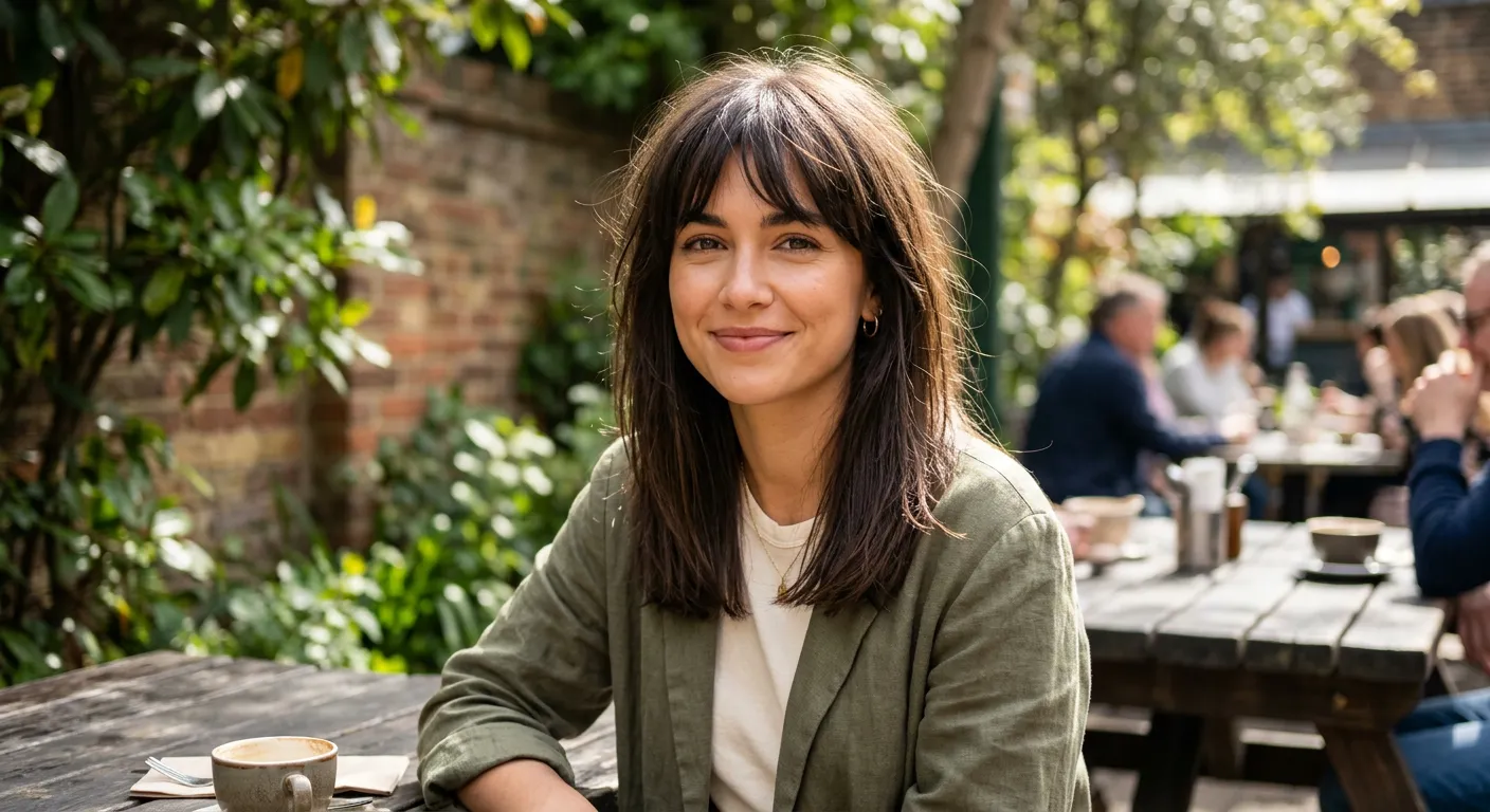 messy fringe haircut hairstyle photo