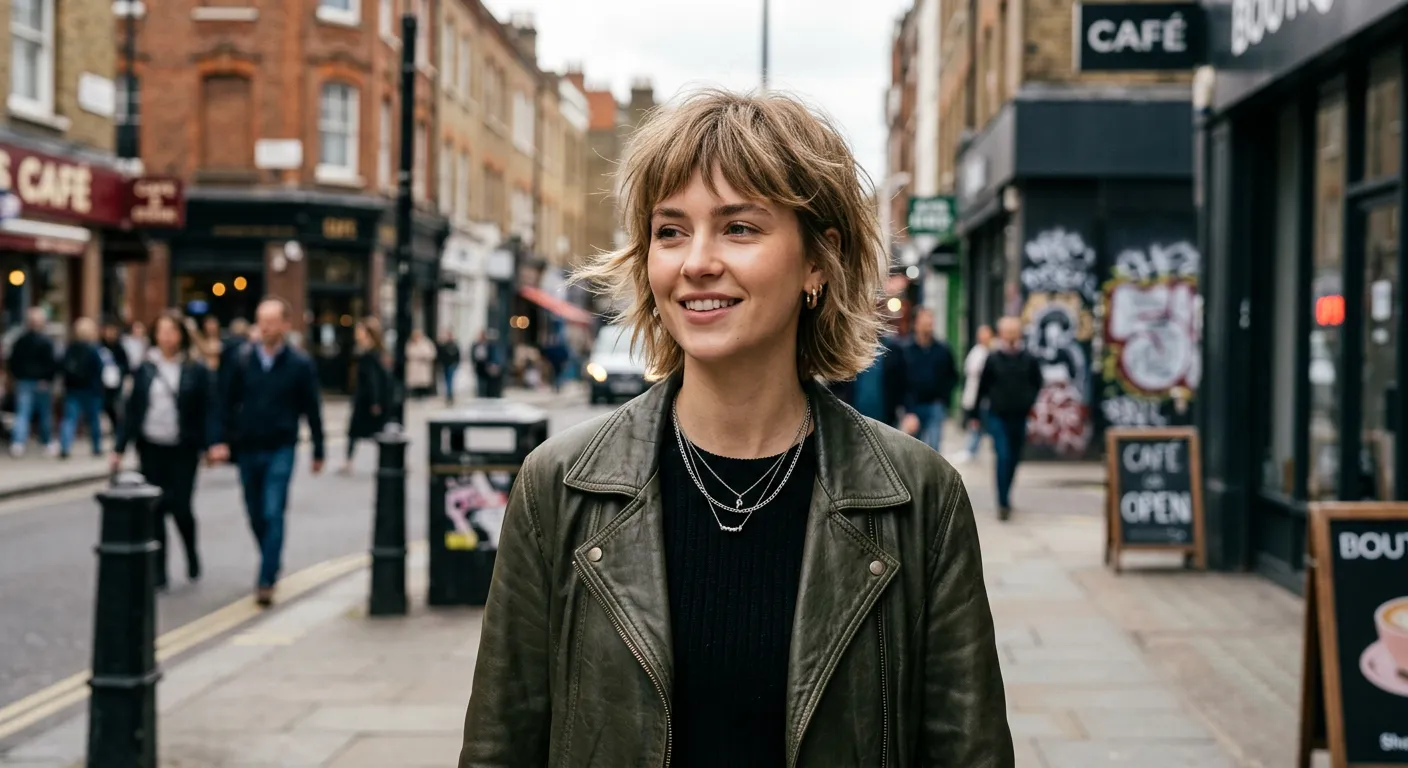 messy fringe haircut hairstyle photo