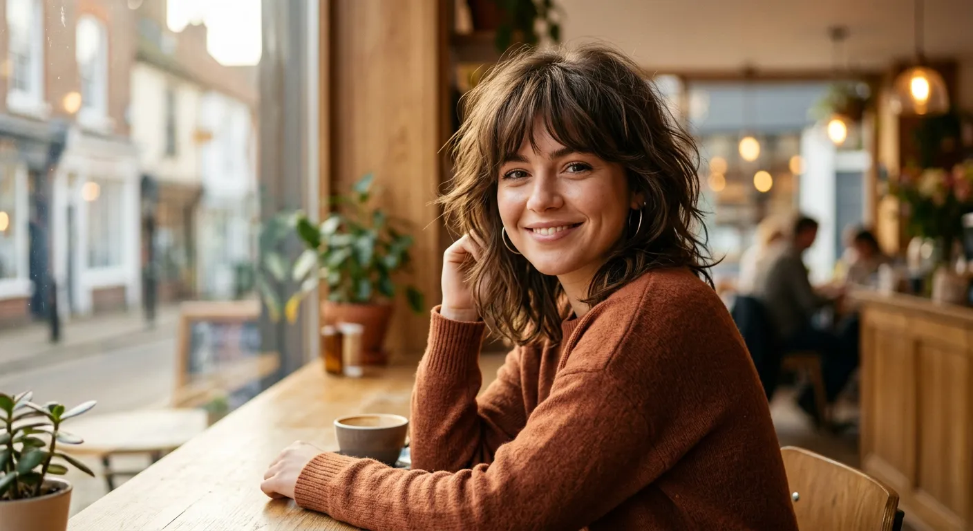 messy fringe haircut hairstyle photo