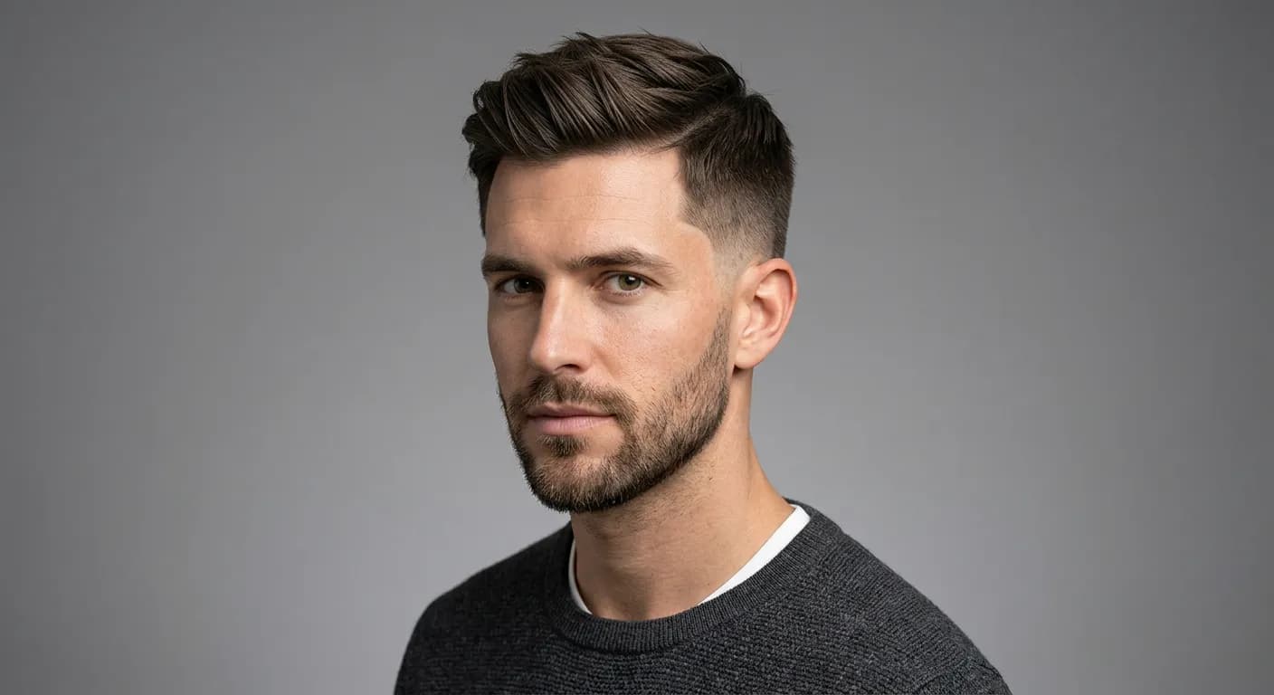 mid taper haircut hairstyle photo