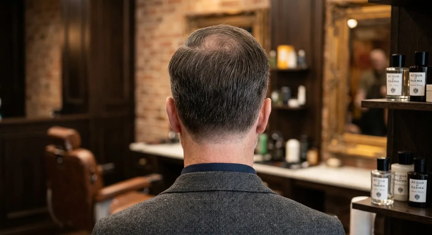 receding hairline haircut hairstyle photo