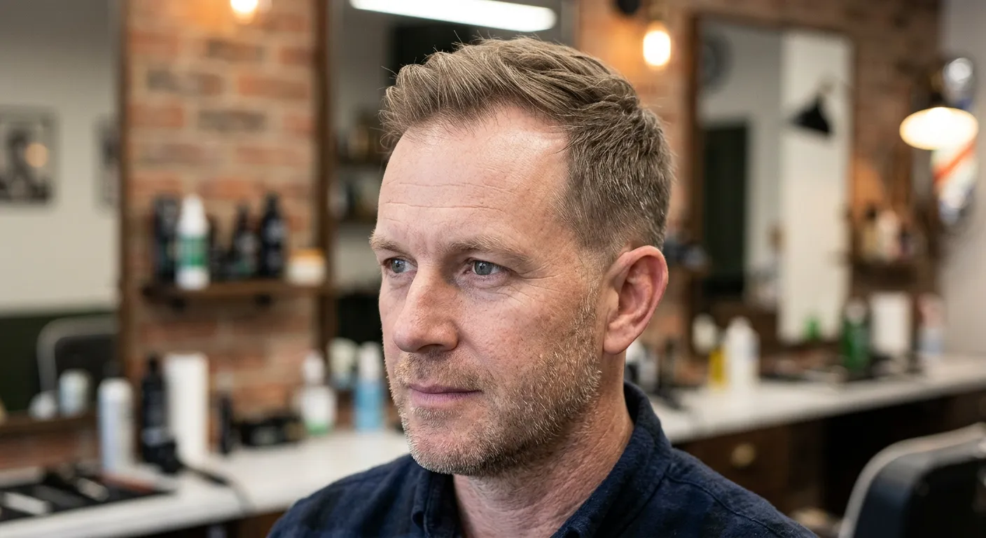 receding hairline haircut hairstyle photo