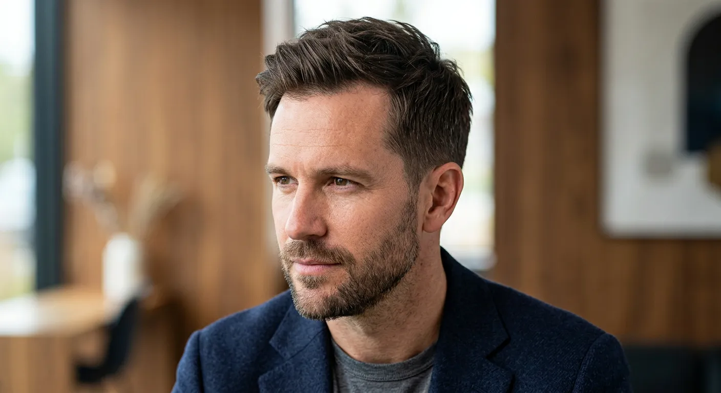 receding hairline haircut hairstyle photo