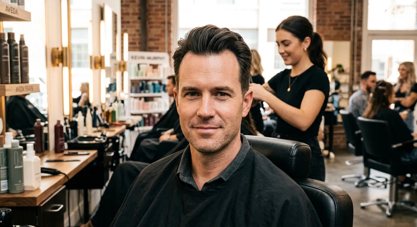 receding hairline haircut hairstyle photo